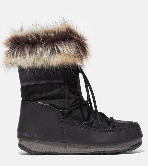 Moon Boots - Moon Boot Monaco Low WP 2 - Black 女装 雪地靴 黑色 商品图0