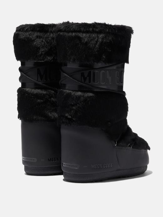 Moon Boots - Moon Boot Classic Faux Fur - Black 女装 雪地靴 黑色 商品图1