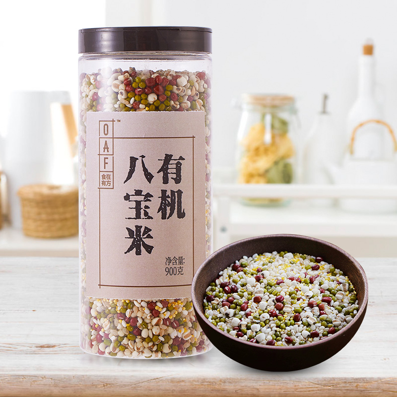 OAF食在有方 八宝米900g有机杂粮五谷糙米贡米糯米八宝粥 可追溯