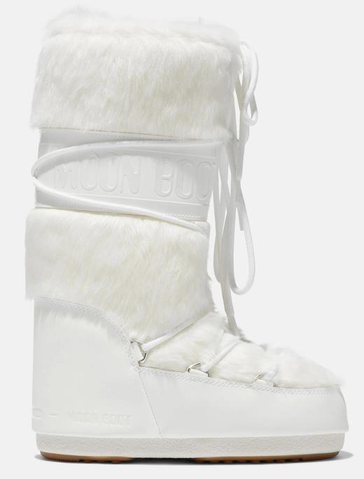 Moon Boots - Moon Boot Classic Faux Fur - White 女装 雪地靴 白色 商品图0