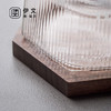  玻璃茶杯茶水分离男士办公室泡茶杯带盖简约大容量 伊-正六杯（透明）-方把白橡木-配杯垫 商品缩略图7