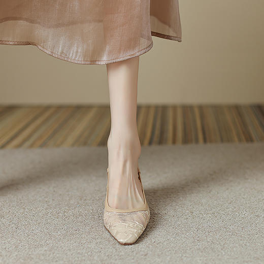 性感百搭，蕾丝包头凉鞋KMN-2714 商品图8