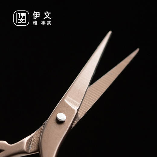  陶瓷茶包小剪刀茶道配件手工剪纸刀钛合金茶叶袋包线头剪子 树叶纹剪刀VQ3a 商品图8