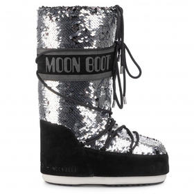 Moon Boots - Moon Boot Classic Disco - Black 女装 雪地靴 黑色