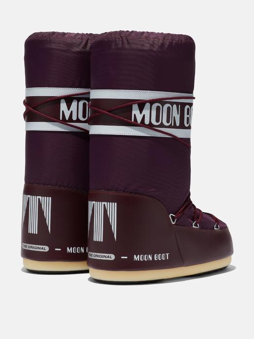 Moon Boots - Moon Boot Nylon - Burgundy 童装 雪地靴 紫红色 商品图1