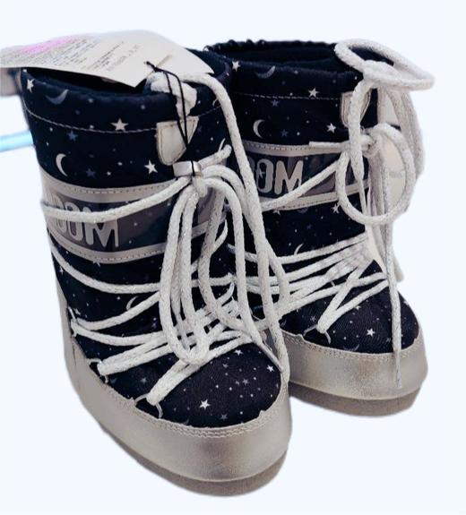 Moon Boots - Moon Boot Jr Boy Space Man - Black/Anthracite 童装 雪地靴 多色 商品图0