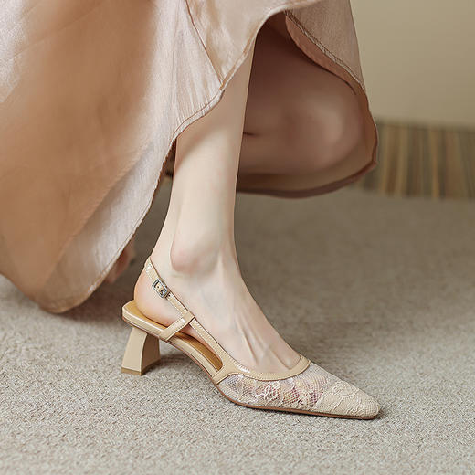 性感百搭，蕾丝包头凉鞋KMN-2714 商品图9