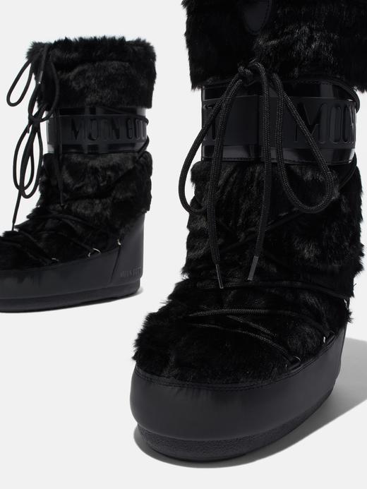 Moon Boots - Moon Boot Classic Faux Fur - Black 女装 雪地靴 黑色 商品图2