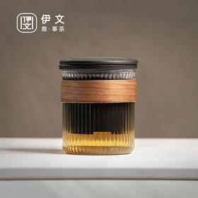  陶瓷耐热玻璃杯泡茶杯茶水分离个人水杯随手杯办公茶杯 思静过滤杯款二（黑盖）