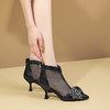 时尚百搭，粗跟中跟马丁短靴镂空网纱凉靴GLS343 商品缩略图2