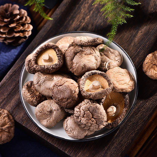 食在有方有机香菇高山厚菇农家新干香菇原木香茹新货食用菌菇100g 商品图1