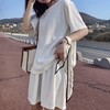 【夏季必备~】新款百搭休闲时尚冰丝凉凉休闲套装女宽松显瘦懒人居家外出短裤女短袖套装胖mm大码 商品缩略图3