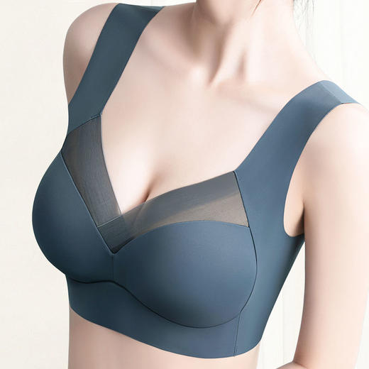 TZW-夏季冰丝无痕运动文胸女士内衣女防下垂收副乳上托性感抹胸罩 商品图6