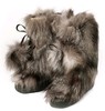 Diavolezza - Short Fur Boots W Pom Pom - Forst Grey - Grey - 女装 - 毛毛靴 - 灰色 商品缩略图0