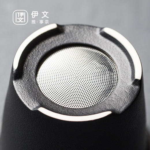  陶瓷耐热玻璃杯泡茶杯茶水分离个人水杯随手杯办公茶杯 思静过滤杯款二（黑盖） 商品图7