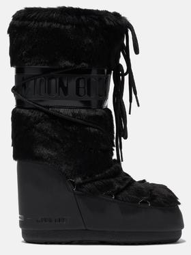Moon Boots - Moon Boot Classic Faux Fur - Black 女装 雪地靴 黑色