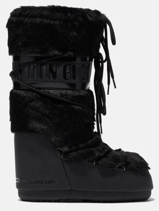 Moon Boots - Moon Boot Classic Faux Fur - Black 女装 雪地靴 黑色 商品图0