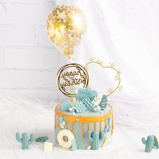 蓝色爱恋-ins风梦幻海洋-2磅（7寸加高款）【主题蛋糕】 商品图0