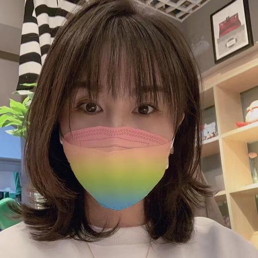【拒绝平庸，玩美出行】KF94渐变色口罩女一次性4d立体防尘柳叶型高颜值口罩时尚彩色印花 商品图2
