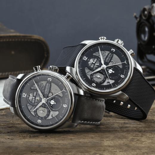 宇联（UNION GLASHÜTTE）德国手表 贝利士系列 镂空月相计时码表男士机械腕表 D009.425.16.087.00 商品图5