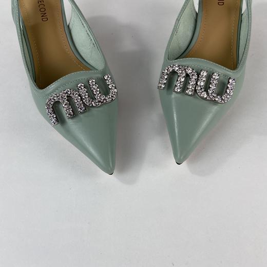 IUIU SECOND春夏时尚尖头后空凉鞋牛皮小跟空鞋凉鞋 商品图4