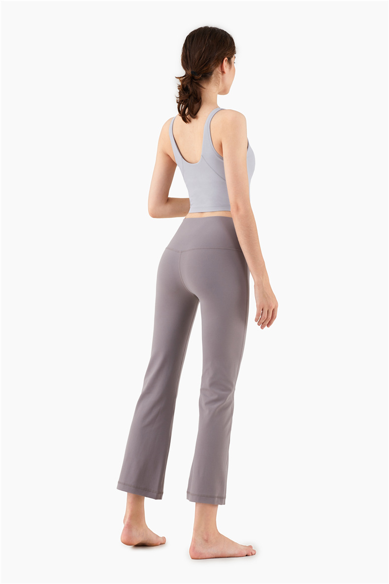 超级团购跃牌2022春夏裸感高腰提臀瑜伽喇叭裤ad1273云仓