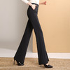 2022春秋新款拖地裤垂感高腰开叉直筒长裤  AL8208 商品缩略图4