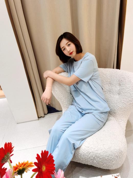 兄华圆领短袖女睡衣套装 上下套家居服 休闲内衣 62197 商品图4