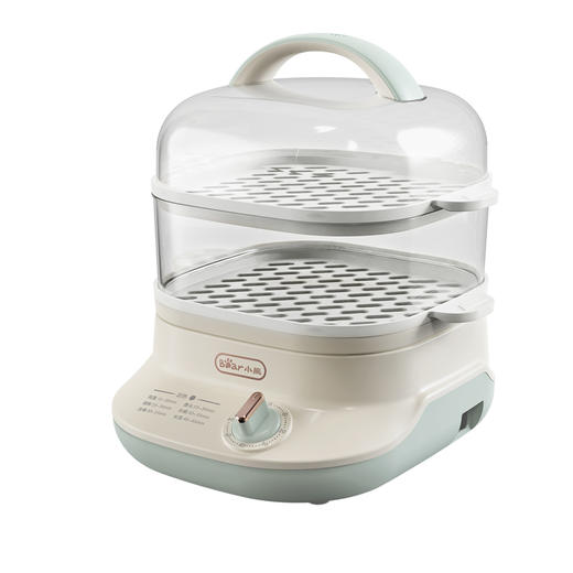 小熊电蒸锅 DZG-C60Q8 米黄色 双层蒸格+配积汁盘+不锈钢发热盘 商品图8