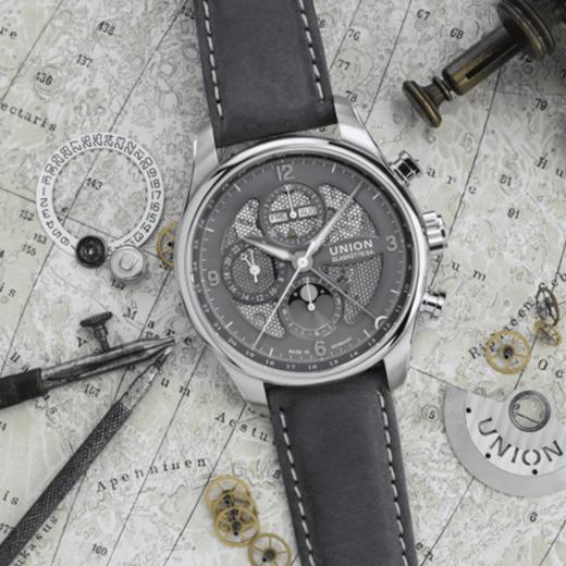 宇联（UNION GLASHÜTTE）德国手表 贝利士系列 镂空月相计时码表男士机械腕表 D009.425.16.087.00 商品图2