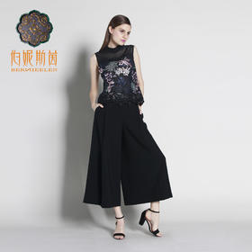 172T066--黑色T恤--安肯织物--《太阳之子--印加》