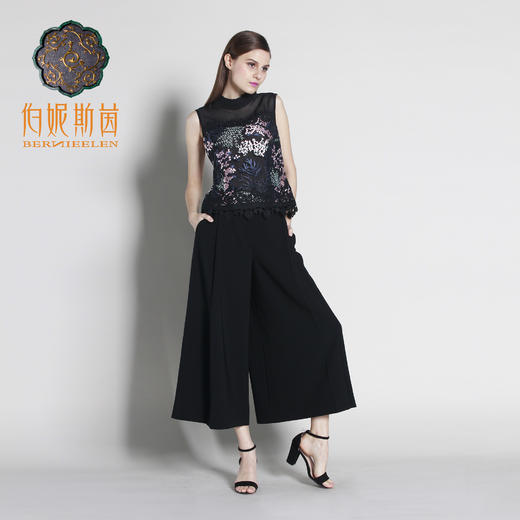 172T066--黑色T恤--安肯织物--《太阳之子--印加》 商品图0