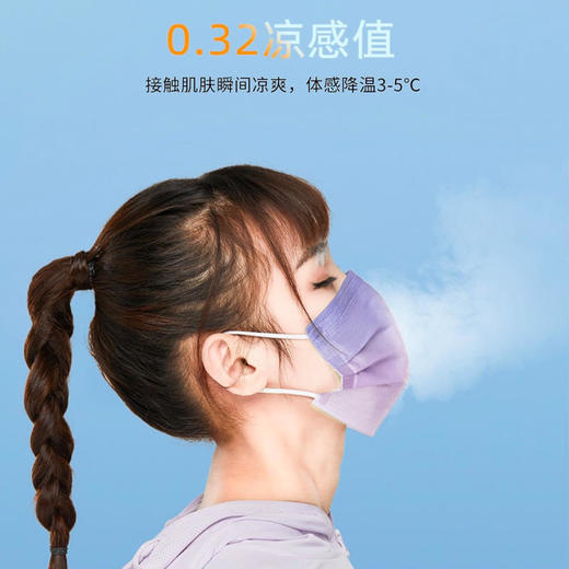 【贴脸即凉1秒爆爽】轻艺冰皮口罩升级凉感纤维夏天不闷凉感因子清新沁爽高弹不勒潮流多色 商品图1