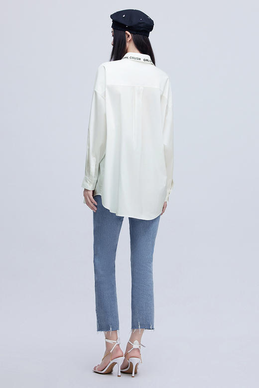 FIVE PLUS新款女夏装气质印花中长衬衫女宽松直筒开襟上衣潮2WN1010220 商品图3