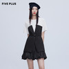 FIVE PLUS新款女夏装设计感拼接连衣裙女圆领短袖高腰蓬蓬裙2WN1080230 商品缩略图0
