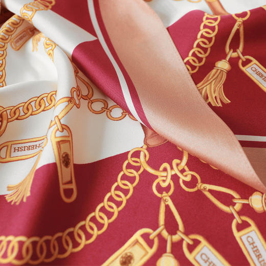 万事利-凡尔赛 双面印花中方巾63*63cm 100%桑蚕丝 商品图2