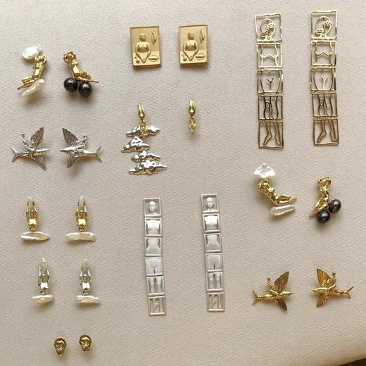 北京仓｜Paola Vilas-Greta-人体 雕塑 珍珠 耳环［巴西设计师］ 商品图3