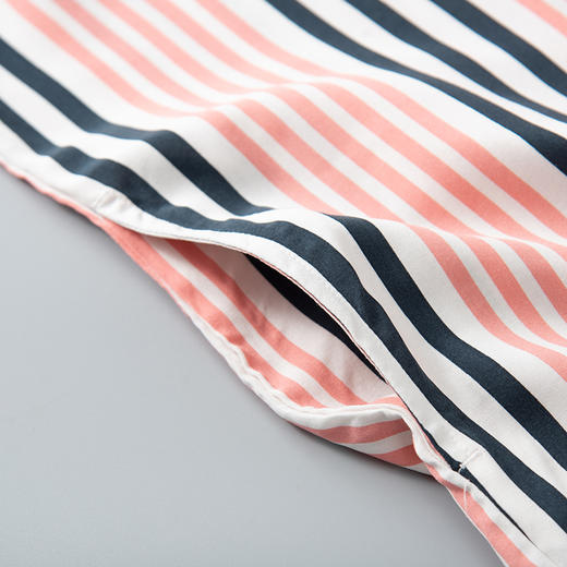 舒雅女士睡裙 粘纤梭织2022春夏新款家居服条纹开衫中裙31/19493D 商品图2