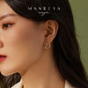 Manreya玛芮雅「沉睡维纳斯」极简风银镀金线条耳钉 商品缩略图1