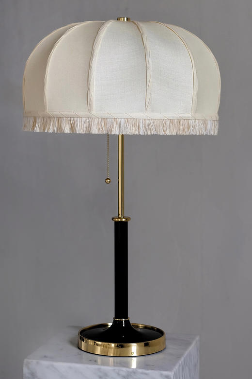伽罗 JALO 流苏款手工真丝皇冠灯罩古典黄铜台灯（15个工作日内发货） 商品图0