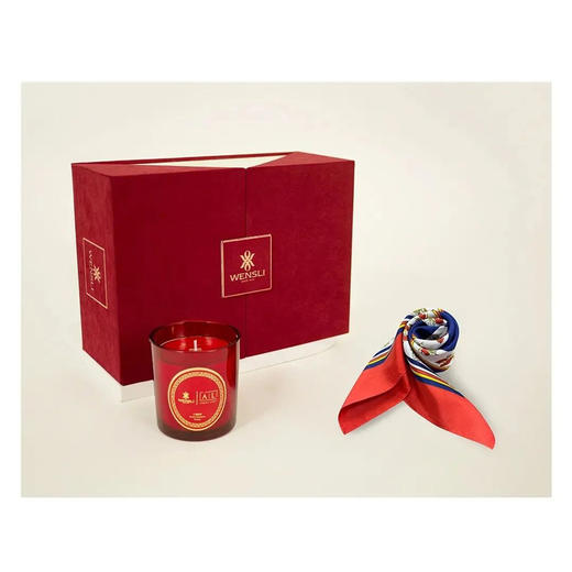 万事利-红色派对 双面印花小方巾53*53cm/真丝眼罩 100%桑蚕丝 商品图2