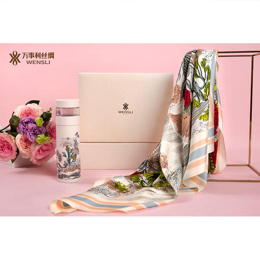 万事利-芳华大方巾88*88cm小方巾51*51cm  100%桑蚕丝 商品图0