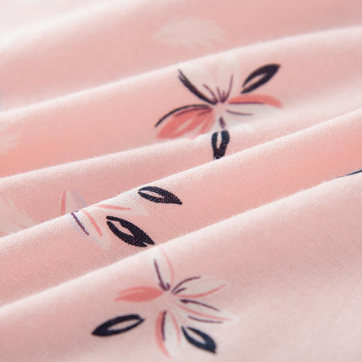 舒雅女士棉莫代尔睡裙 2022春夏新品短袖中裙家居服休闲31/19491D 商品图3