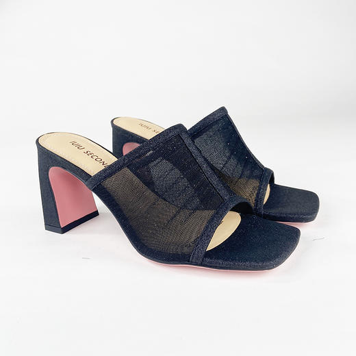 IUIU SECOND夏季网面透气百搭粗跟凉拖23451 商品图4