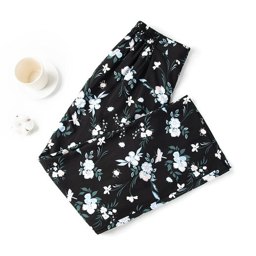 舒雅睡裤女粘纤梭织家居裤2022春夏新款印花长裤31/19691P 商品图1