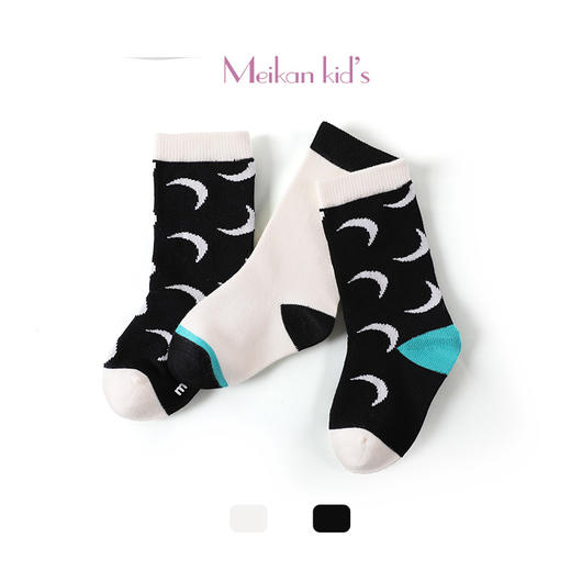 MEIKAN儿童袜子女童洋气新款棉袜春夏季男孩透气月亮小学生5双装2010 商品图1