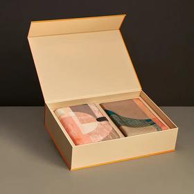 万事利-莫奈印象 双面印花中方巾/充电笔记本 100%桑蚕丝