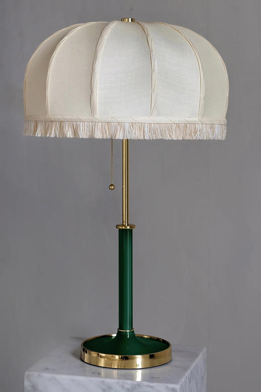伽罗 JALO 流苏款手工真丝皇冠灯罩古典黄铜台灯（15个工作日内发货） 商品图1