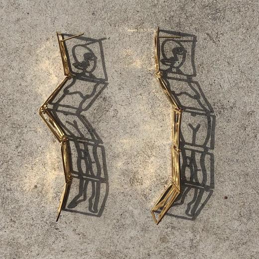 北京仓｜Paola Vilas-Hilma-人体 抽象艺术 耳环［巴西设计师］ 商品图4