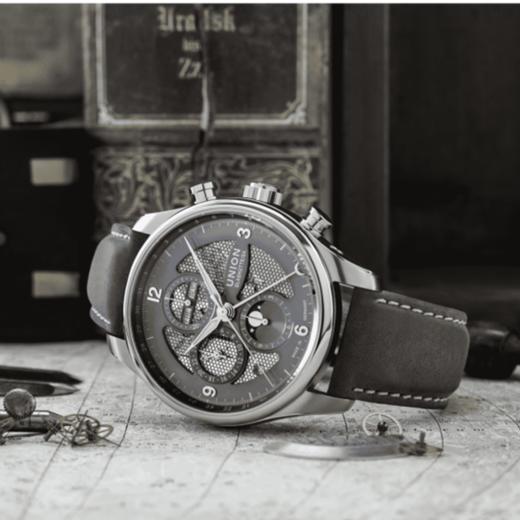 宇联（UNION GLASHÜTTE）德国手表 贝利士系列 镂空月相计时码表男士机械腕表 D009.425.16.087.00 商品图3